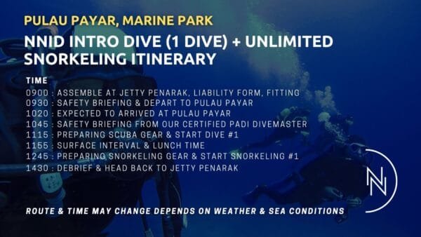 pulau payar diving with snorkeling program